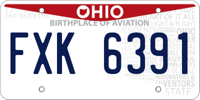 OH license plate FXK6391