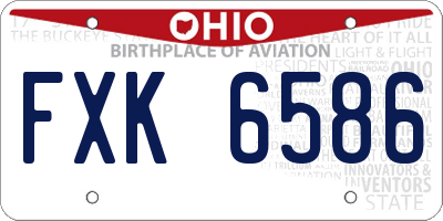OH license plate FXK6586