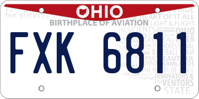 OH license plate FXK6811