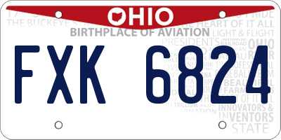 OH license plate FXK6824