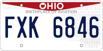 OH license plate FXK6846