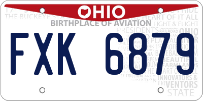 OH license plate FXK6879