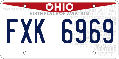 OH license plate FXK6969