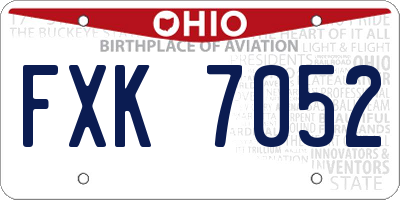 OH license plate FXK7052