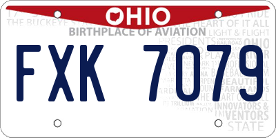OH license plate FXK7079
