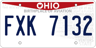 OH license plate FXK7132