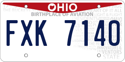OH license plate FXK7140