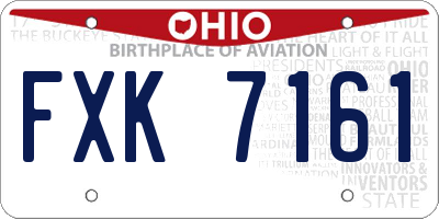 OH license plate FXK7161
