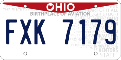 OH license plate FXK7179