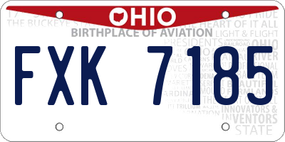 OH license plate FXK7185