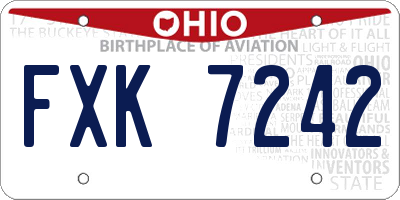 OH license plate FXK7242