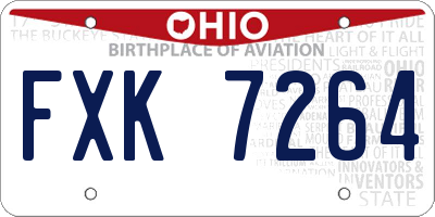 OH license plate FXK7264