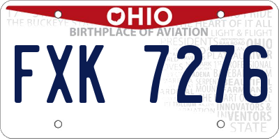 OH license plate FXK7276