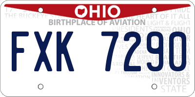 OH license plate FXK7290