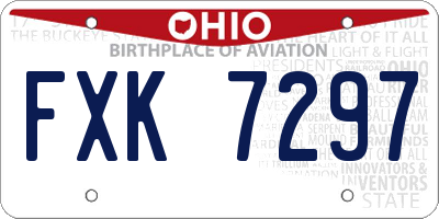 OH license plate FXK7297