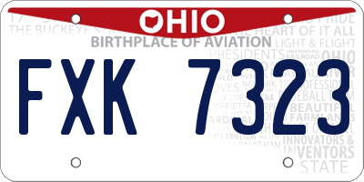 OH license plate FXK7323