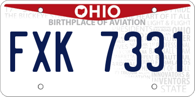 OH license plate FXK7331