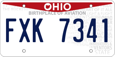 OH license plate FXK7341
