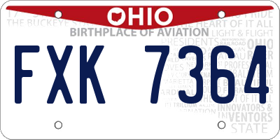 OH license plate FXK7364