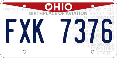 OH license plate FXK7376