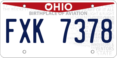 OH license plate FXK7378