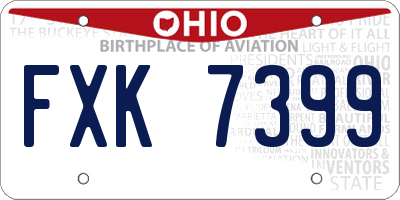 OH license plate FXK7399