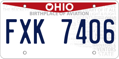 OH license plate FXK7406