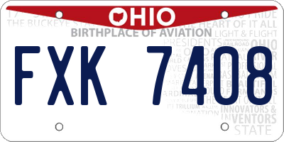 OH license plate FXK7408