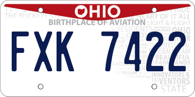 OH license plate FXK7422