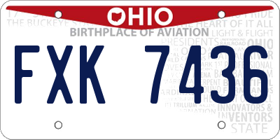 OH license plate FXK7436