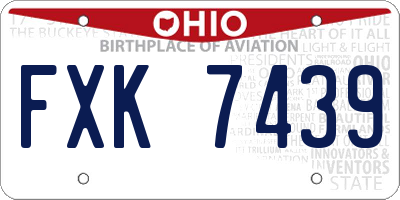 OH license plate FXK7439