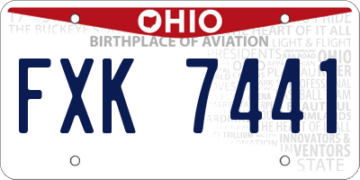 OH license plate FXK7441