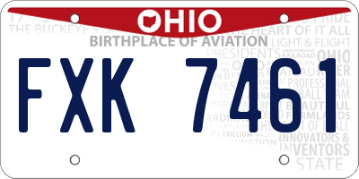OH license plate FXK7461