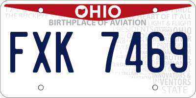 OH license plate FXK7469