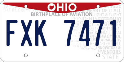 OH license plate FXK7471