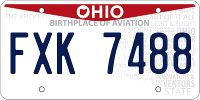 OH license plate FXK7488