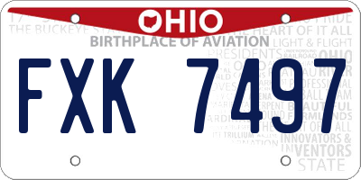 OH license plate FXK7497