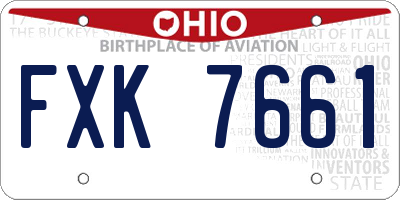 OH license plate FXK7661