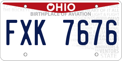 OH license plate FXK7676