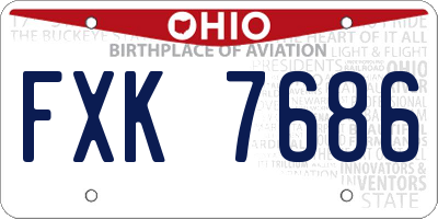 OH license plate FXK7686