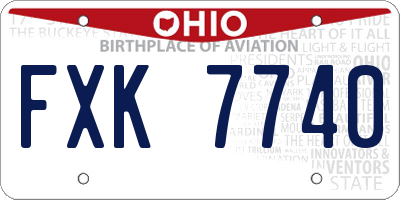 OH license plate FXK7740