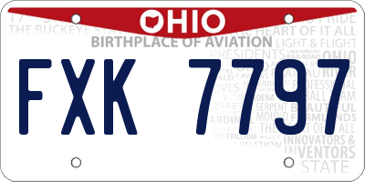 OH license plate FXK7797