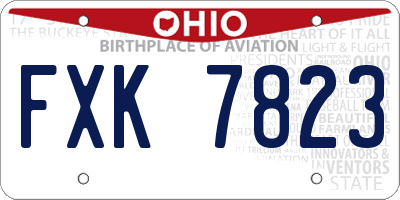 OH license plate FXK7823