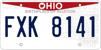 OH license plate FXK8141
