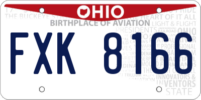 OH license plate FXK8166