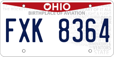 OH license plate FXK8364