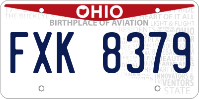 OH license plate FXK8379