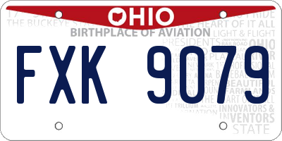OH license plate FXK9079
