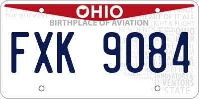 OH license plate FXK9084