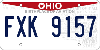 OH license plate FXK9157